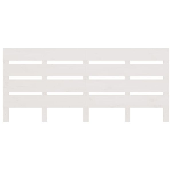 vidaXL Kopfteil Weiß 150x3x80cm Massivholz Kiefer