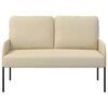 vidaXL Sofas mit Kissen 110cm Creme Sperrholz