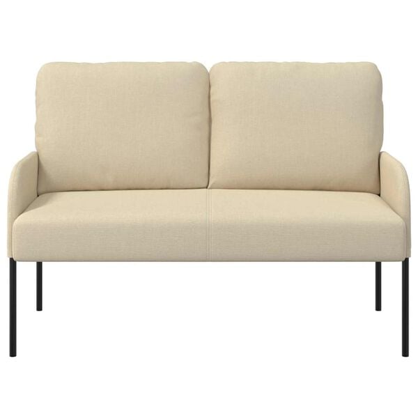 vidaXL Sofas mit Kissen 110cm Creme Sperrholz