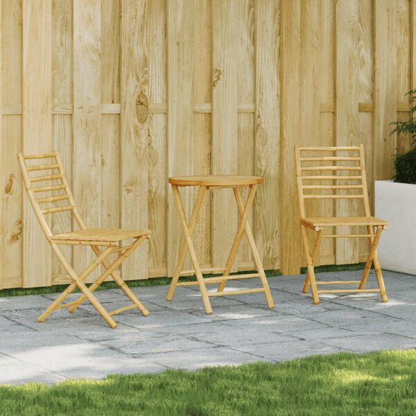 vidaXL 3-tlg. Bistro-Set Bambus