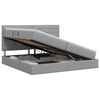 vidaXL Aufbewahrungsbett mit Matratze Hellgrau 200 x 200 cm Stoff
