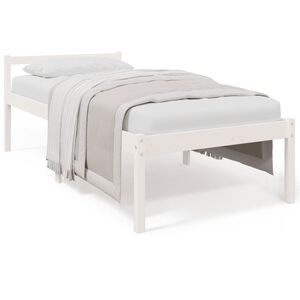 vidaXL Seniorenbett Wei&szlig; 75x190 cm Massivholz Kiefer