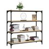vidaXL B&uuml;cherregal Sonoma-Eiche 100x33x100 cm Holzwerkstoff und Stahl