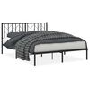 vidaXL Bettgestell mit Kopfteil Metall Schwarz 150x200 cm