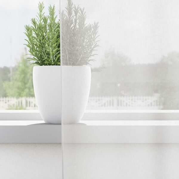 vidaXL Voile Vorhänge mit Stangentaschen 2 Stk. Weiß