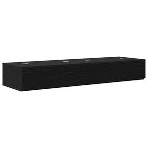 vidaXL Studiotisch Schwarz Eichen-Optik 152 x 40 x 19,5 cm