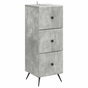 vidaXL Schubladenschrank Betongrau 33 x 34,5 x 90 cm Holzwerkstoff