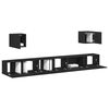 vidaXL TV-Schrankset 7 pcs Schwarz Eichen-Optik 100 x 30 x 30 cm
