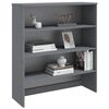 vidaXL Highboard-Oberteil HAMAR Dunkelgrau 90x30x100 cm Massivholz