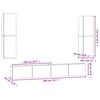 vidaXL 4-tlg. TV-Schrank-Set Betongrau Holzwerkstoff