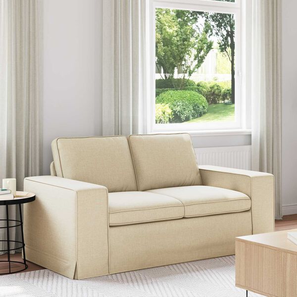 vidaXL Sofa Creme Gesamtabmessungen: 162 x 80 x 82 cm (B x T x H) Samt