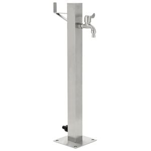 vidaXL Garten-Wassers&auml;ule Edelstahl Quadratisch 65 cm