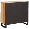 vidaXL Sideboard mit Speicher Braun 80 x 33 x 75 cm Massivholz Mango