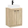 vidaXL Badezimmerm&ouml;bel-Set Sonoma-Eiche Holzwerkstoff
