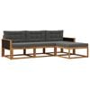 vidaXL Outdoor-Sofagarnitur 4 stk. Natur und Anthrazit