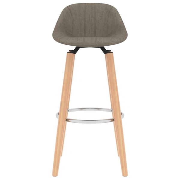vidaXL Barhocker 2 Stk. Taupe Stoff