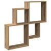 vidaXL Wandregal Artisan-Eiche 80x15x78,5 cm Holzwerkstoff