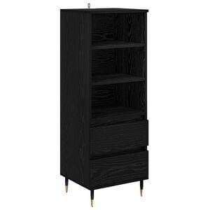 vidaXL Highboard Schwarz Eichen-Optik 40 x 36 x 110 cm Holzwerkstoff
