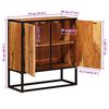 vidaXL Sideboard mit T&uuml;r Beta Natur 70 x 30 x 75 cm Massives Akazienholz