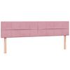 vidaXL Boxspringbett mit Matratze Rosa 180x220 cm Samt