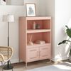 vidaXL Highboard Rosa 68x39x113 cm Stahl
