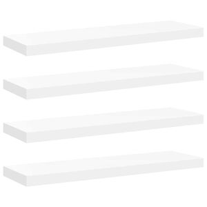 vidaXL Schweberegale 4 Stk. Wei&szlig; 80x23,5x3,8 cm MDF