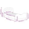vidaXL Kinderbettgestell mit Kopfteil Hellgrau 80 x 200 cm Samt