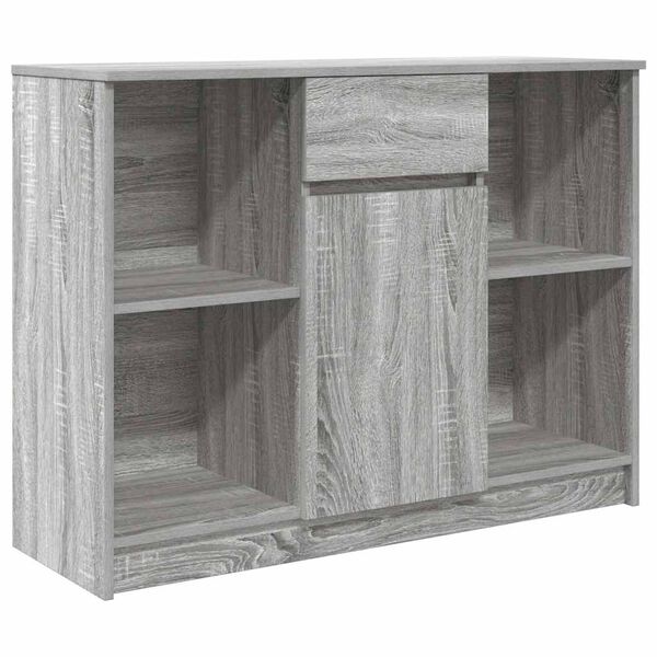 vidaXL Sideboard mit Schublade Grau Sonoma 101x35x76 cm Holzwerkstoff