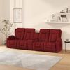 vidaXL 4-Sitzer Massagesessel mit Getränkehalter Weinrot Stoff