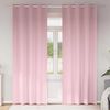 vidaXL Verdunkelungs-Vorh&auml;nge mit Ringen 2 pcs Babyrosa 245 x 140 cm