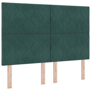 vidaXL Kopfteil Dunkelgr&uuml;n 144 cm Samt