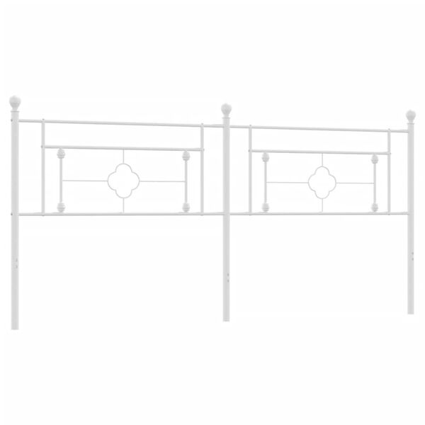 vidaXL Kopfteil Metall Weiß 200 cm