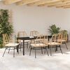 vidaXL Garten Essgruppe 7 pcs Braun Poly-Rattan