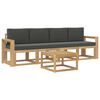 vidaXL Outdoor-Sofagarnitur mit Kissen 5 pcs Wei&szlig; und Anthrazit