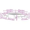 vidaXL Bettrahmen mit Schubladen Altholz 140 x 200 cm Holzwerkstoff
