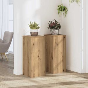 vidaXL Pflanzenst&auml;nder 2 Stk. Artisan-Eiche 30x30x70 cm Holzwerkstoff