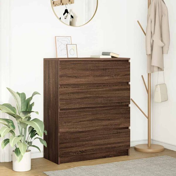 vidaXL Sideboard Braun Eichen-Optik 80x35x99 cm Holzwerkstoff