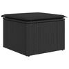 vidaXL 9-tlg. Garten-Sofagarnitur mit Kissen Schwarz Poly Rattan