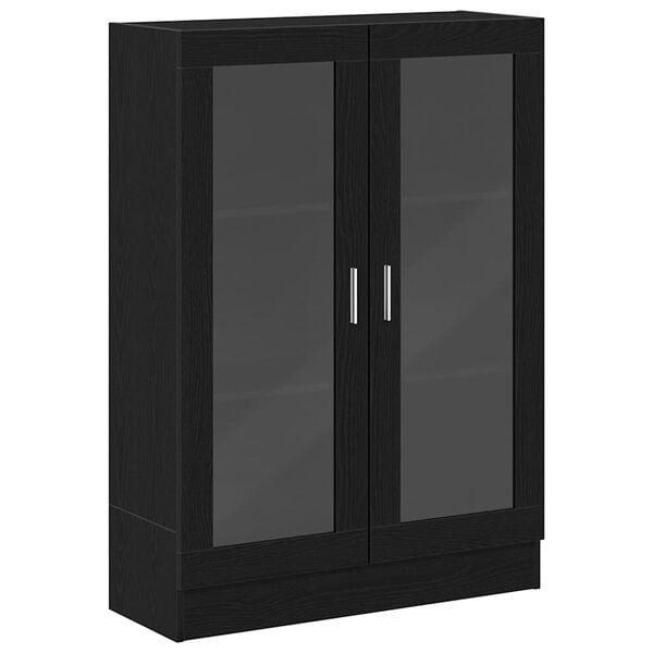vidaXL Bücherschrank Schwarz Eichen-Optik 82,5x30,5x115 cm