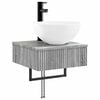 vidaXL Wandmontiertes Waschbecken Grau Sonoma 40 x 41 x 40,5 cm