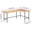 vidaXL Schreibtisch 180x120x76 cm Mango Massivholz