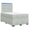 vidaXL Boxspringbett mit Matratze Hellgrau 120 x 190 cm Samt