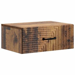 vidaXL Wandmontierter Nachttisch Altholz 49 x 34,5 x 20 cm