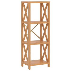 vidaXL Regal mit 4 B&ouml;den 40x30x112 cm Massivholz Eiche