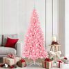 vidaXL Weihnachtsbaum mit 300 LEDs mit St&auml;nder Rosa 180 cm PVC