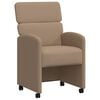 vidaXL Esszimmerst&uuml;hle mit Rollen 2 pcs Cappuccino 58 x 65 x 98 cm