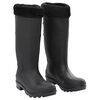 vidaXL Gummistiefel mit Herausnehmbarem Innenfutter Schwarz Gr. 40 PVC