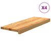 vidaXL Treppenstufen 4 Stk. Hellbraun 70x30x2 cm Massivholz Eiche