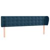 vidaXL Kopfteil mit Ohren Dunkelblau 163x23x78/88 cm Samt