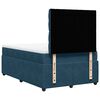 vidaXL Boxspringbett mit Matratze Blau 120x190 cm Samt